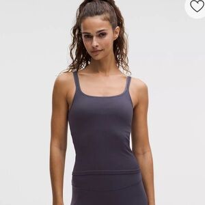 Lululemon Ebb to Street Scoop-Neck Cropped Tank Top - nightfall